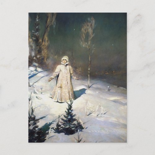 The Snow Maiden Fantasy Art Postcard