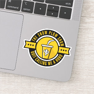 The Snow Plow Show Circle Logo Sticker