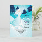 The Snow Queen Birthday Party Invitation (Standing Front)