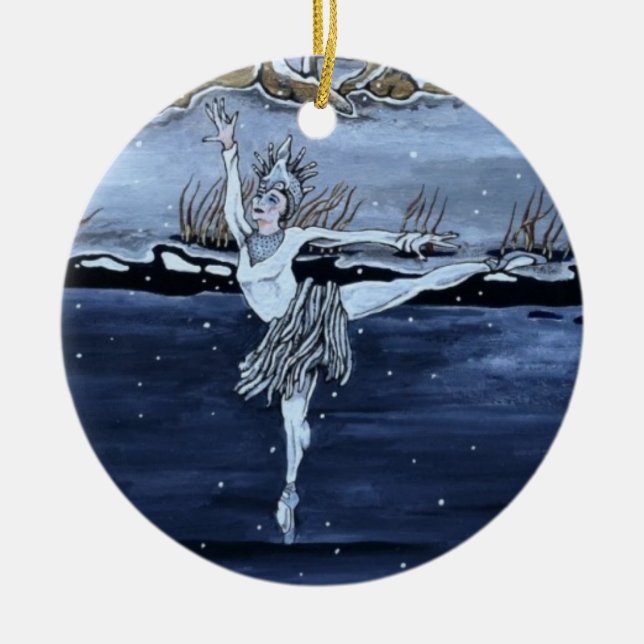 The Snow Queen Ceramic Ornament (Front)