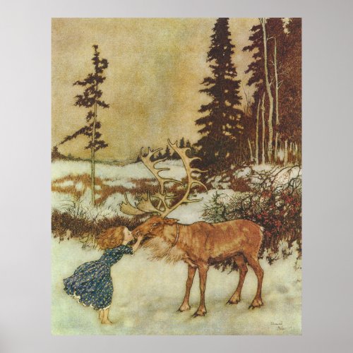 The Snow Queen Edmund Dulac Fine Art Poster