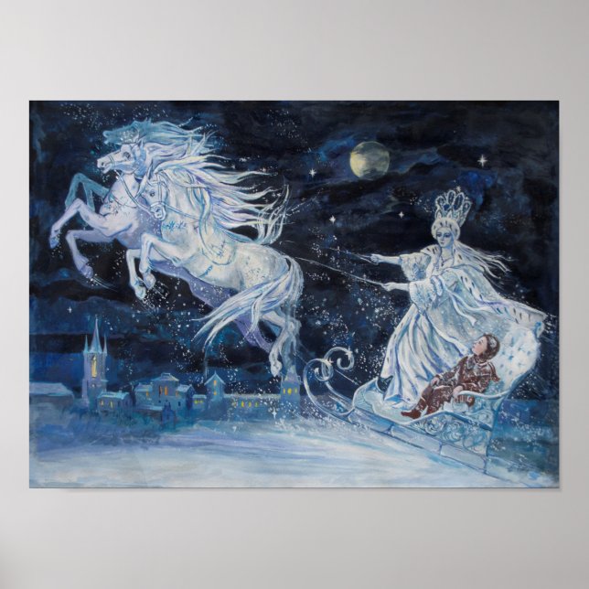 "The Snow Queen" illustration by Elena Ringo Poster (Front)