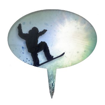 The Snowboarder: Air Cake Topper by AmandaRoyale at Zazzle
