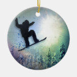 The Snowboarder: Air Ceramic Ornament at Zazzle