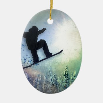 The Snowboarder: Air Ceramic Ornament by AmandaRoyale at Zazzle
