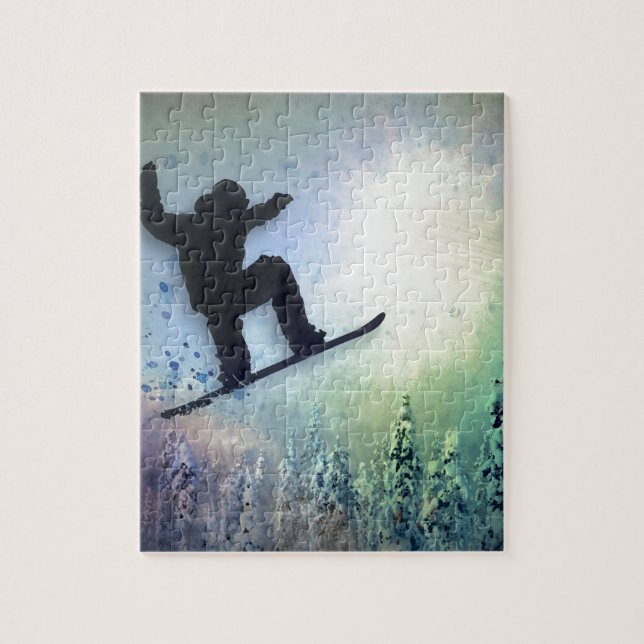 The Snowboarder: Air Jigsaw Puzzle (Vertical)