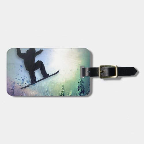 The Snowboarder Air Luggage Tag