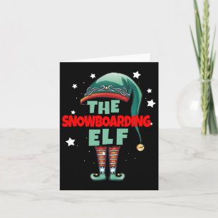 The Snowboarding Gnome Christmas Pajama - Snowboar Card