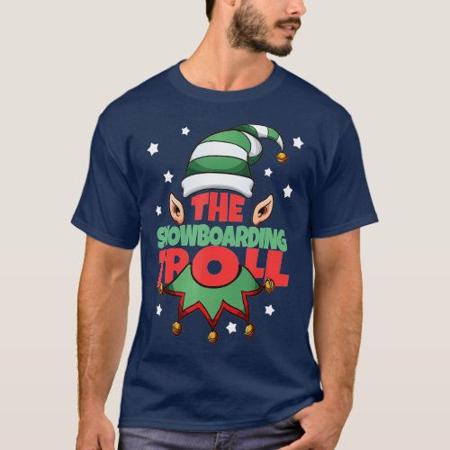 The Snowboarding Troll Funny Christmas Pajama _ Sn T_Shirt