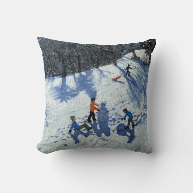The Snowman 2 Throw Pillow (Front)