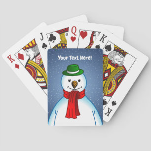 The Snowman and the Snowy Weather Poker Cards