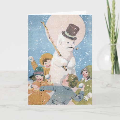 The Snowman by E Dorothy Rees Holiday Card