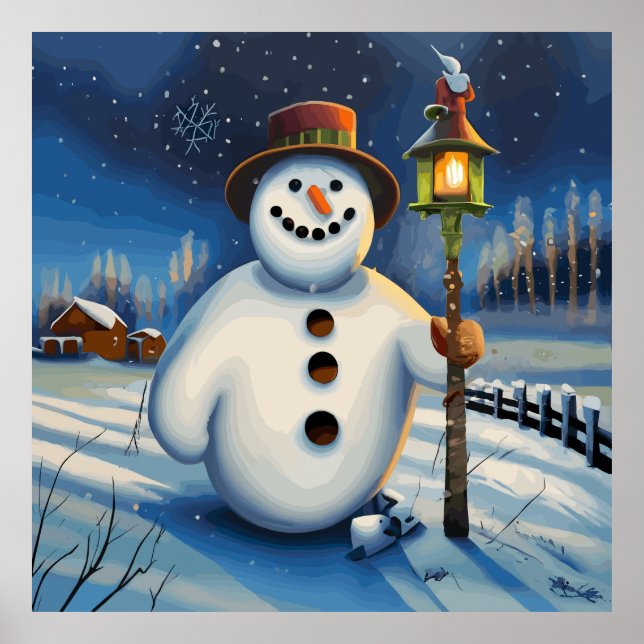 The Snowman carries the lamp and wanders at night  Poster (Front)