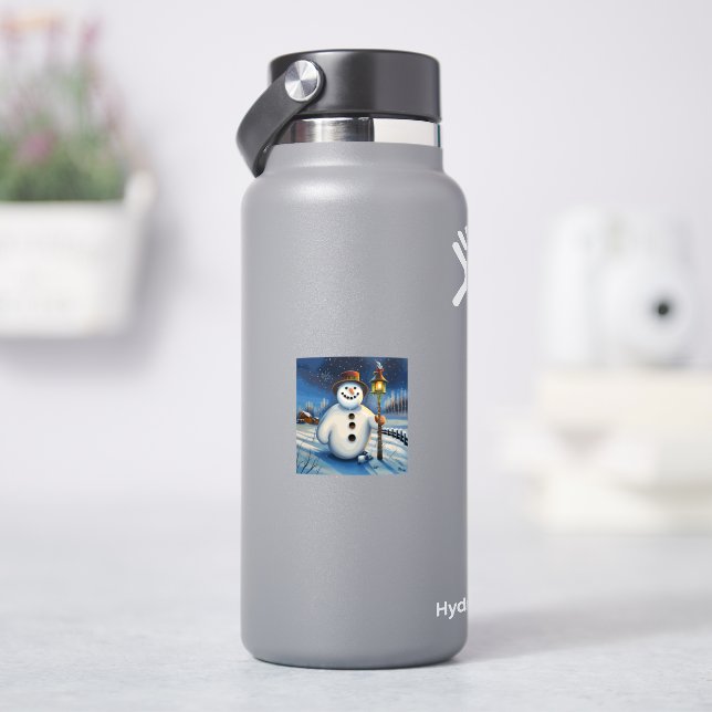 The Snowman carries the lamp and wanders at night  Sticker (HydroFlask)