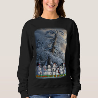 The Snowman Family wish you a Merry Christmas on Sweatshirt