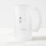 The Snowman Frosted Glass Beer Mug at Zazzle