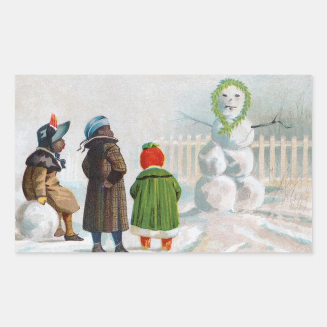 The Snowman Rectangle Stickers (Front)