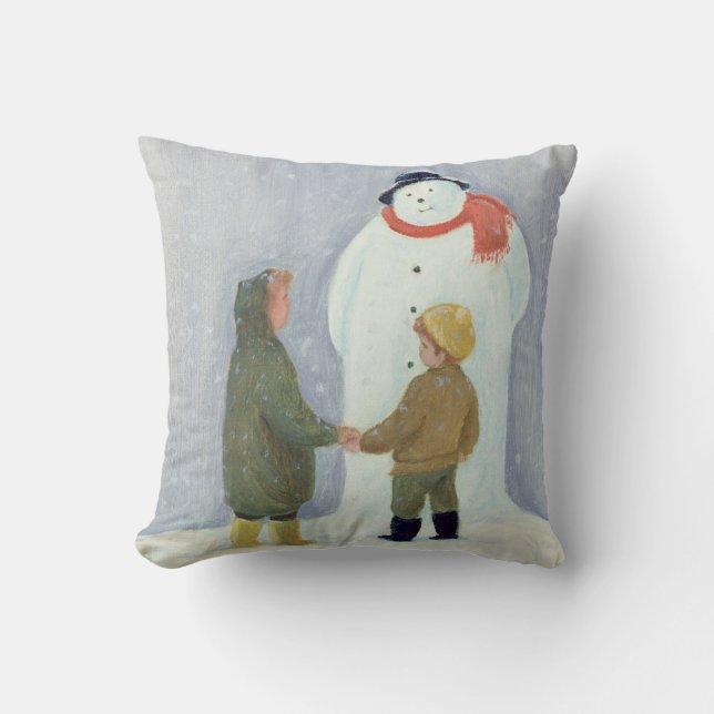 The Snowman Throw Pillow (Front)
