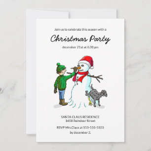 The Snowmans Christmas Party Invitation