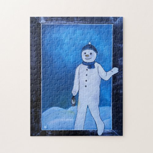 The Snowman's Escape Painting by Alfred Fox Jigsaw Puzzle