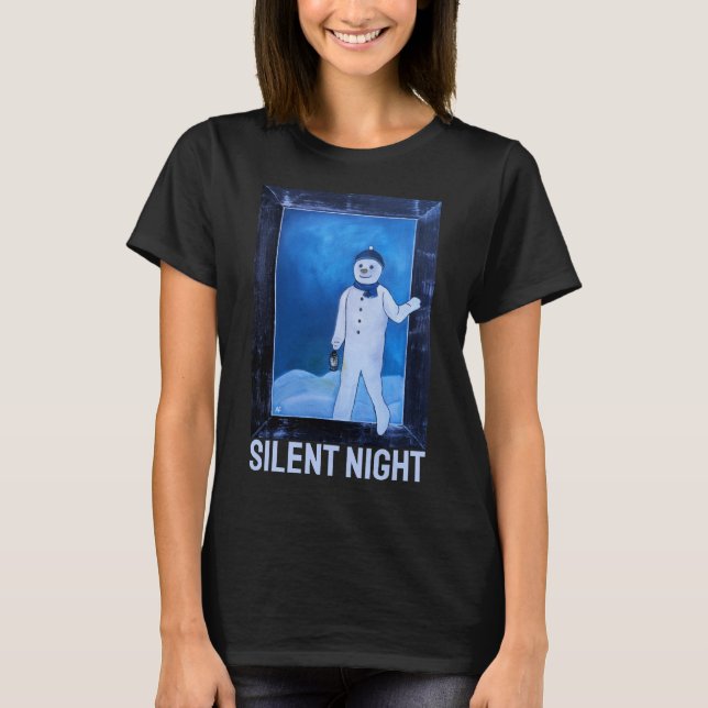 The Snowman's Escape Painting by Alfred Fox T-Shirt (Front)