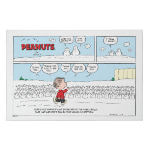 The Snowmen Welcome Linus Faux Canvas Print
