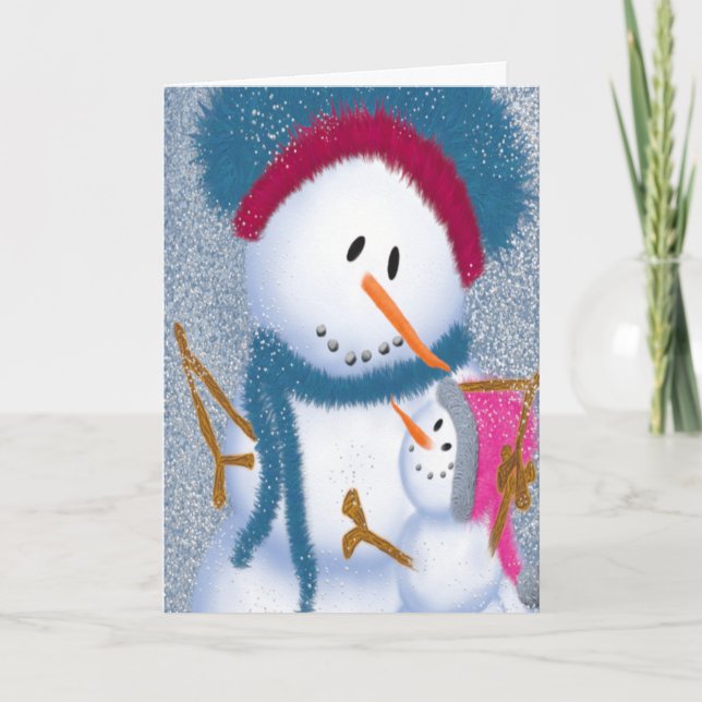 The Snowmomma and Snowgirl Holiday Card (Front)