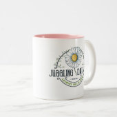 The Snuggle Is Real Coffee Mug! - Juggling Daisies Two-Tone Coffee Mug (Front Right)