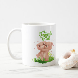 The Snuggle is Real Cute Bear Hugs Coffee Mug