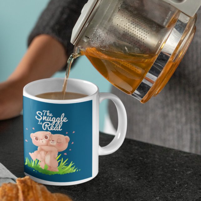 The Snuggle is Real Cute Bear Hugs Coffee Mug (Creator Uploaded)