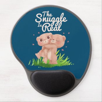 The Snuggle Is Real Cute Bear Hugs Mouse Pad by Ricaso_Designs at Zazzle