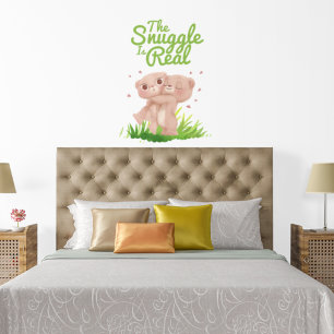 The Snuggle is Real Cute Bear Hugs Wall Decal