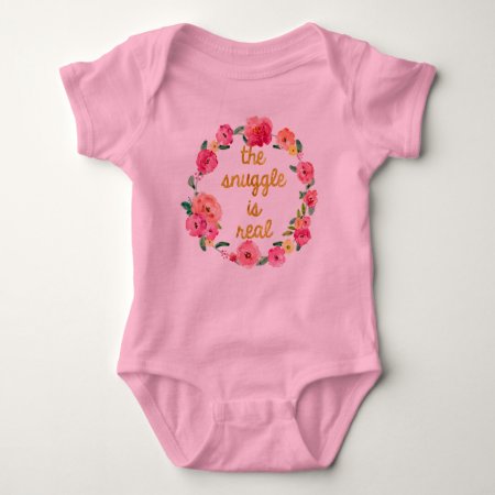 The Snuggle Is Real Funny Baby Tutu Bodysuit