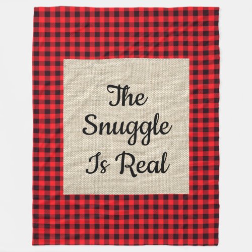 The Snuggle Is Real Large Fleece Blanket