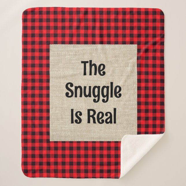 The Snuggle Is Real Sherpa Blanket (Front)