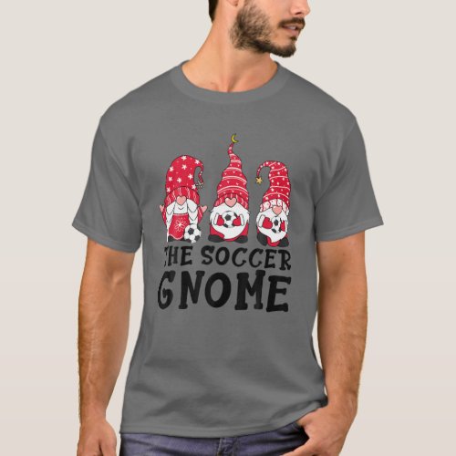 The Soccer Gnome Matching Family Christmas Pajamas T_Shirt
