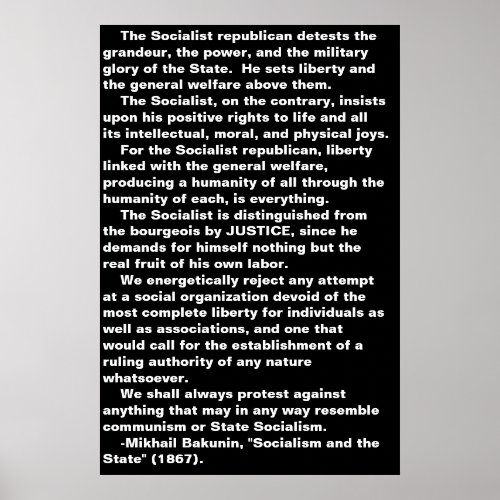The SocialistBakunin quote poster