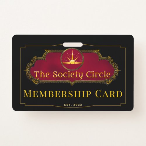 The Society Circles Membership Card ID Badge