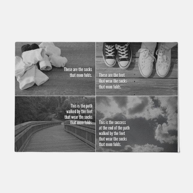 The Socks That Mom Folds - Laundry Room Mat (Front)