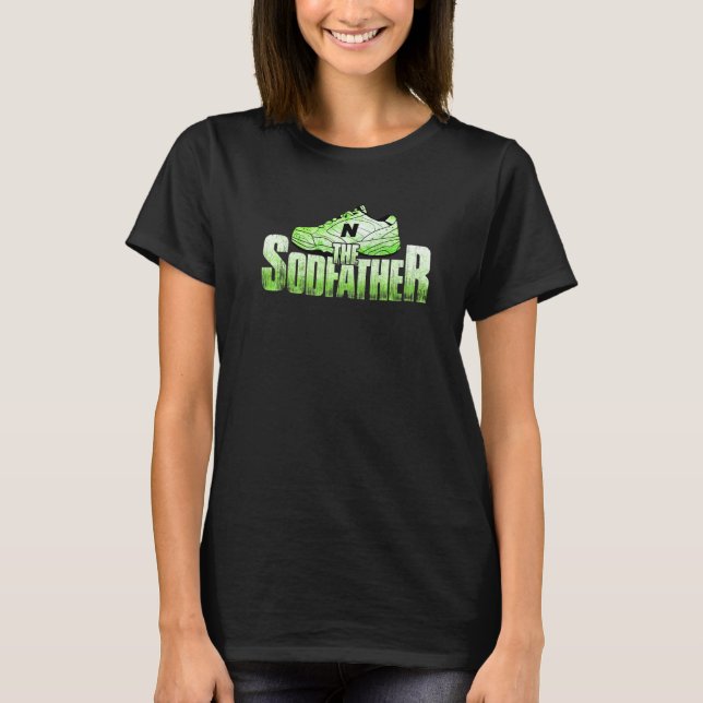 The Sodfather  Landscaping Lawn Mower T-Shirt (Front)