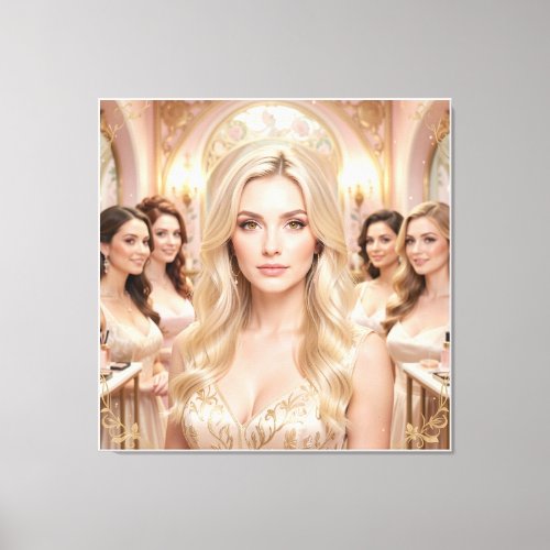 The Soft Girl Romantic Portrait Canvas Print