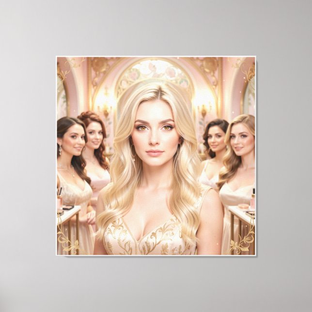 The Soft Girl Romantic Portrait Canvas Print (Front)