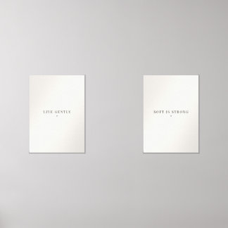 The Soft Living Pair – Gentle Minimalist Quote Set