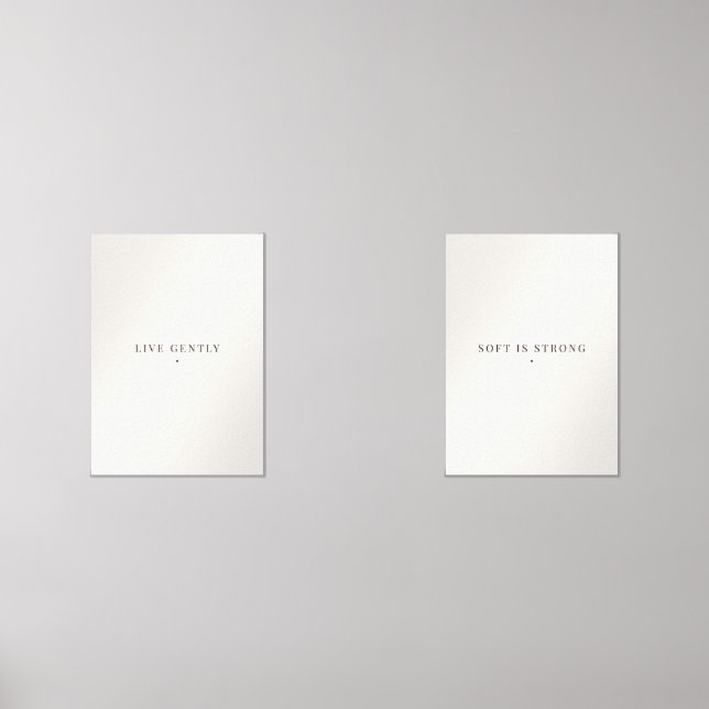 The Soft Living Pair – Gentle Minimalist Quote Set (Front)