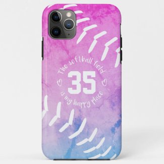 the softball field is my happy place Case-Mate iPhone case