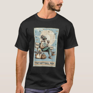 The Softball Mom Tarot Card Skeleton Coffee Mother T-Shirt