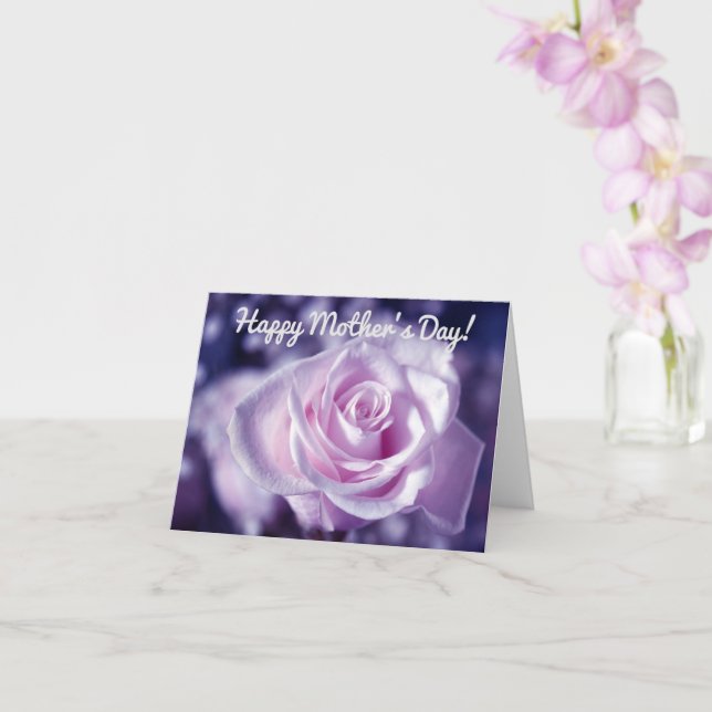 The Softest Pink Rose Mother's Day Card (Orchid)