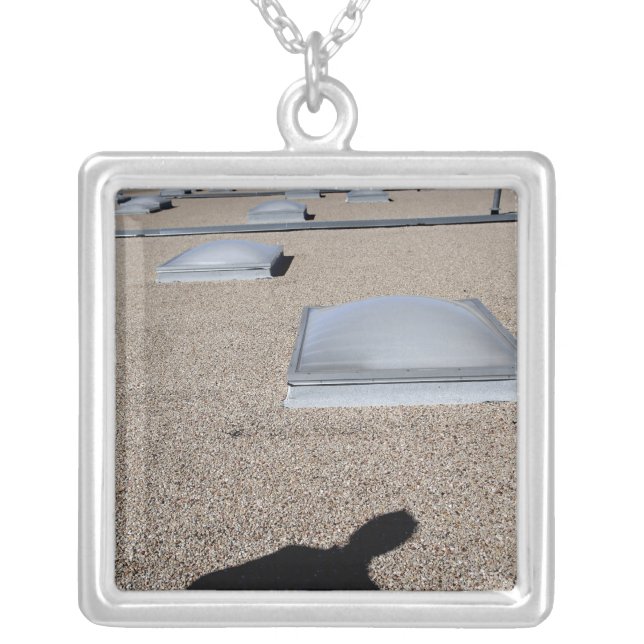The solar day lighting system silver plated necklace (Front)