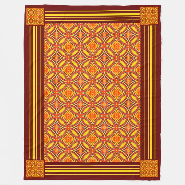 The Solar Labyrinth: Byzantine Imperial Fleece Blanket (Front)