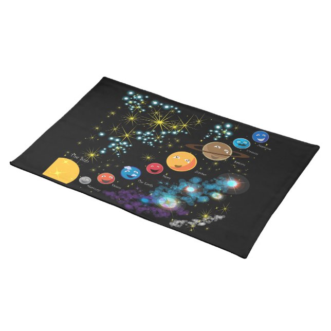 The Solar System Cloth Placemat (On Table)